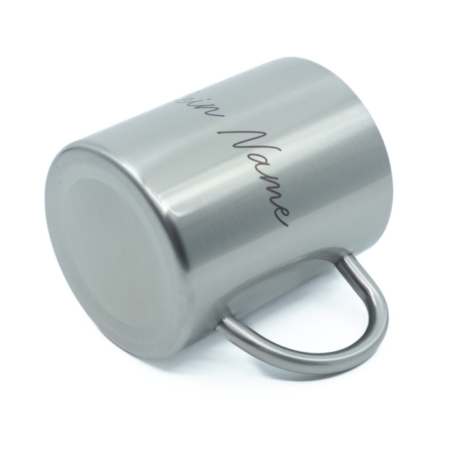 Tasse Edelstahl mit Name