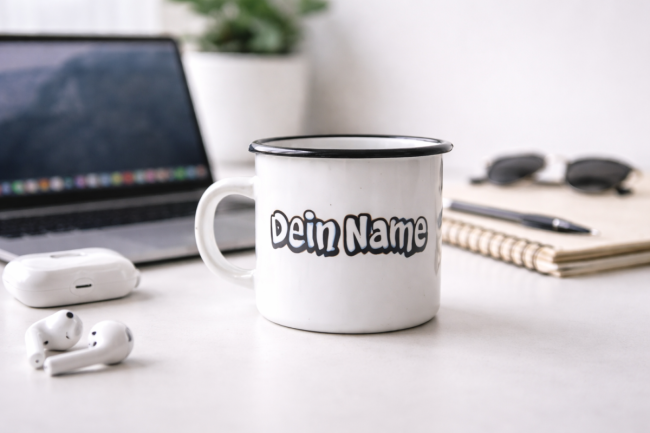 Tasse Emaille mit Name