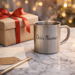 Tasse Edelstahl mit Name